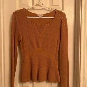 Bar III peplum light sweater.